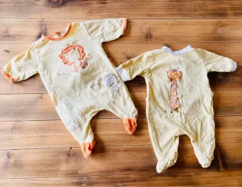 Lot de 2 pyjamas colorés « savane » 1 mois