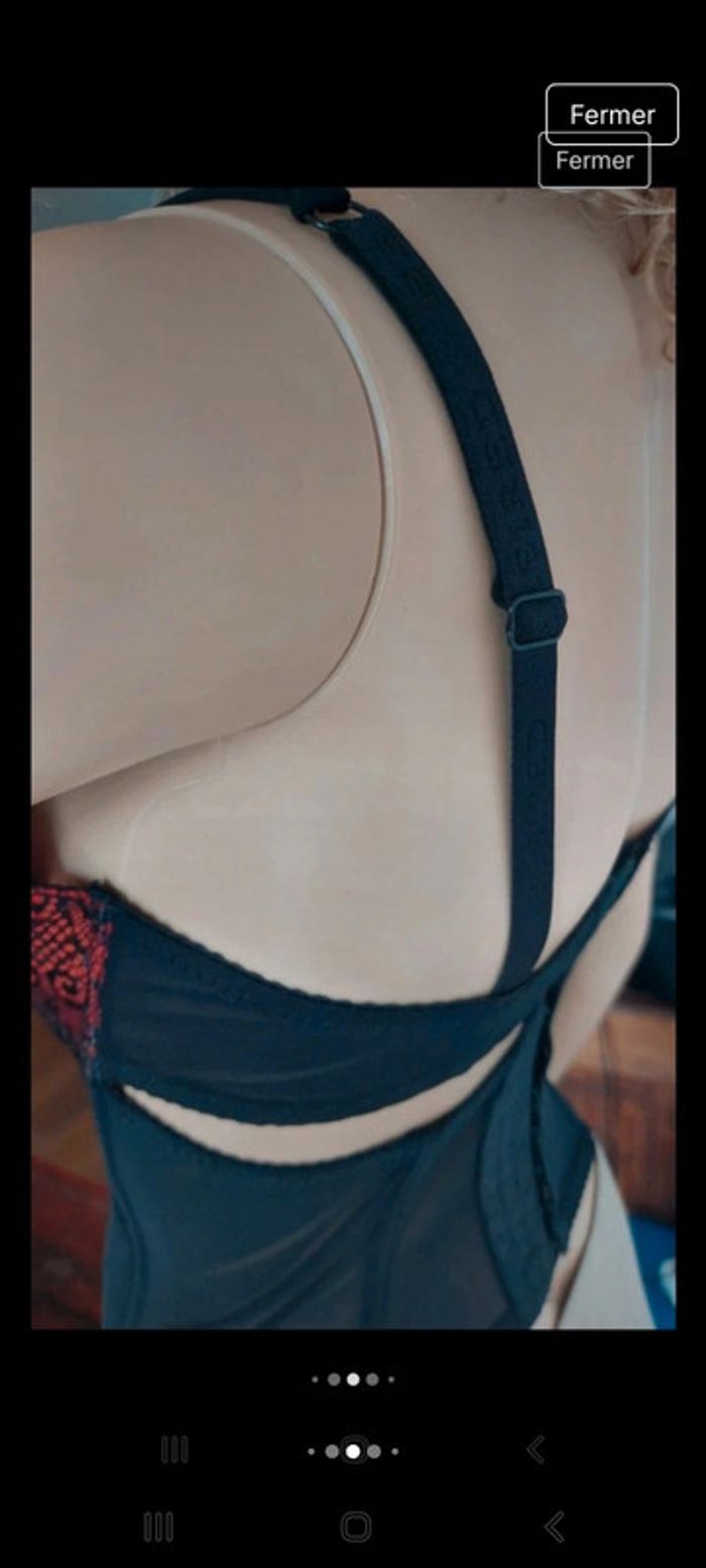Corset noir et rouge Besired taille S - photo numéro 9