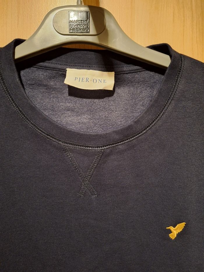 Sweatshirt molletonné neuf bleu Marine Pier One XL - photo numéro 2