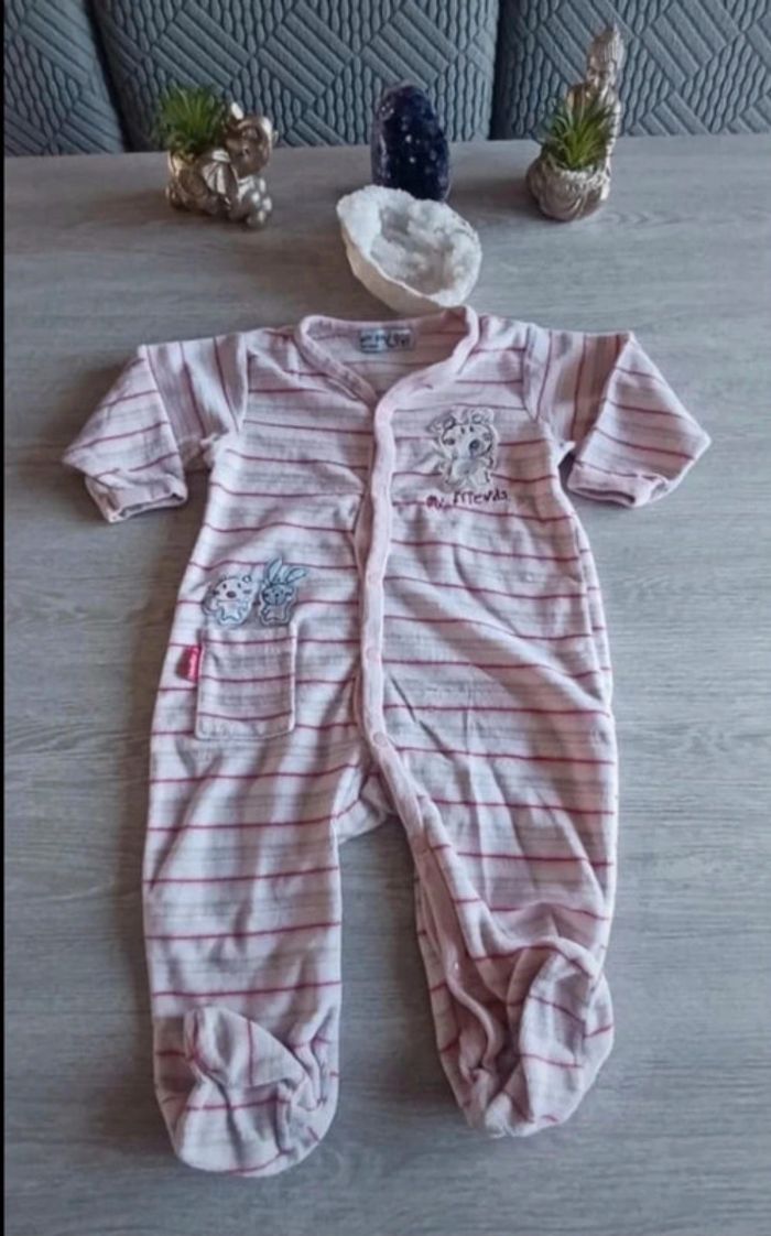 Pyjama velours une pièce 12 mois