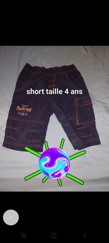 Short garçon taille 4 ans