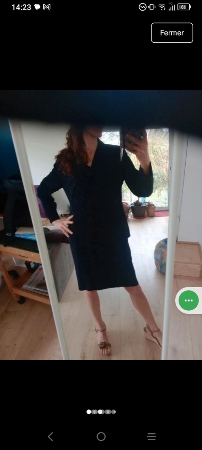 Ensemble robe et blazer noir c79 - photo numéro 1