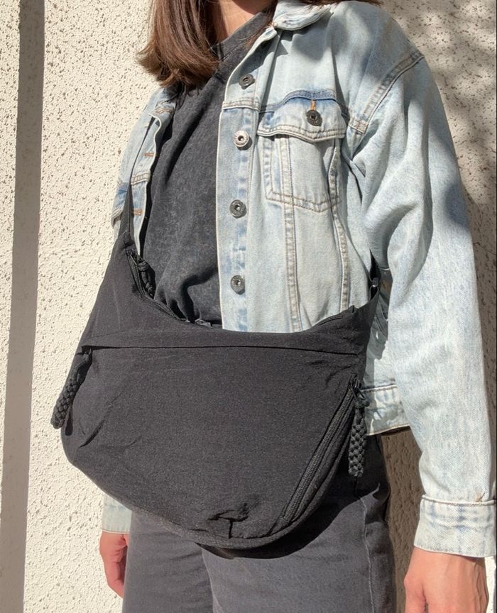 Sac à main en nylon noir - photo numéro 10