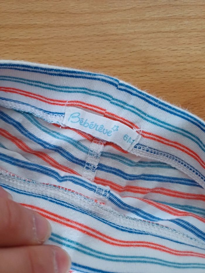 Short rayé 6 mois - photo numéro 3