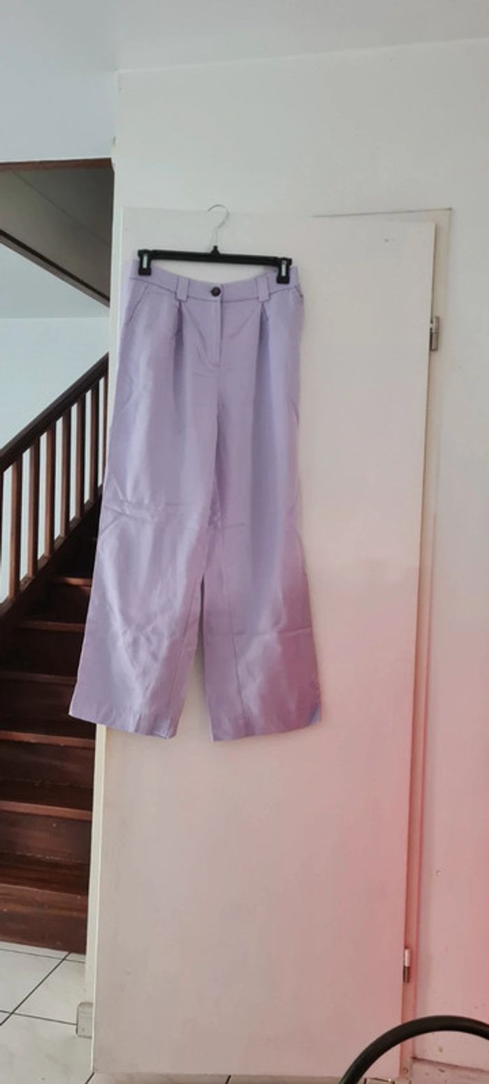 Pantalon monoprix lilas costume 40 - photo numéro 2
