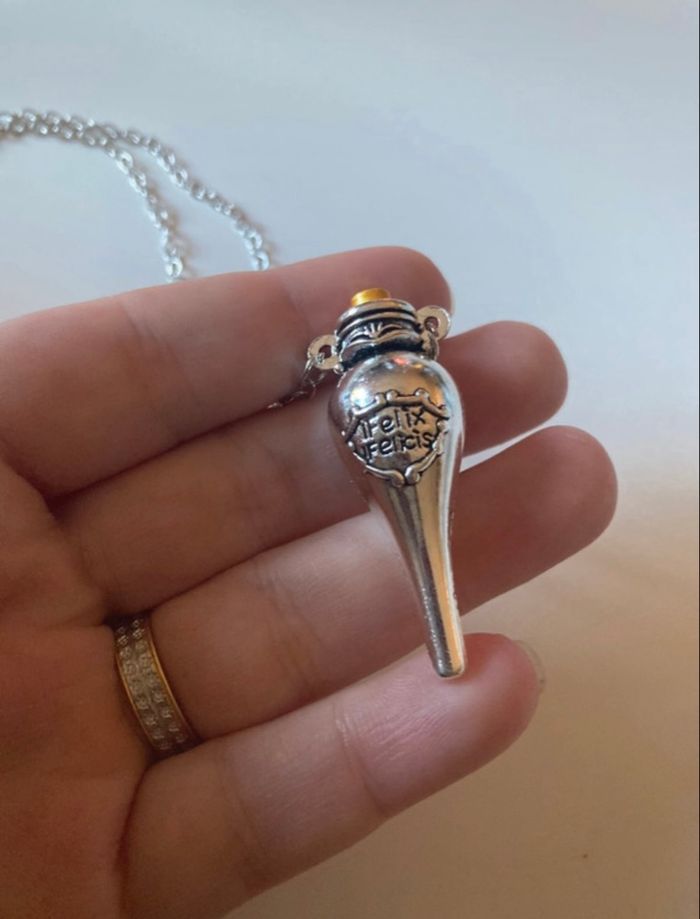 Collier NEUF Fiole de chance liquide Felix FELICIS Harry Potter