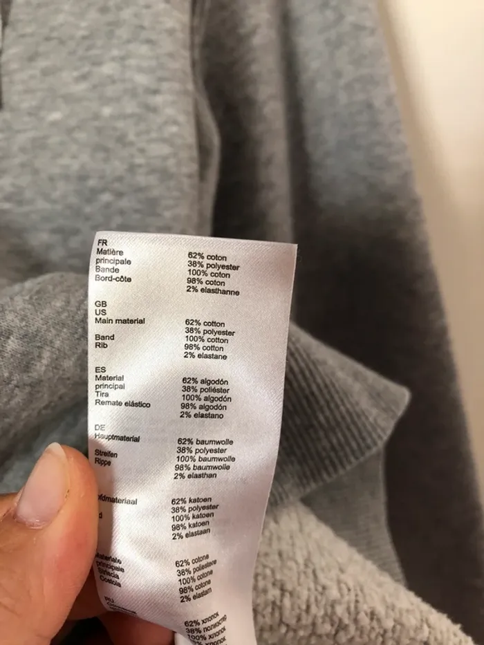 Sweat court à capuche gris comme neuf taille S Claudie Pierlot - photo numéro 6