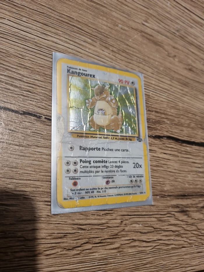 Carte pokémon kangourex HOLO 5/64 fr année 2000 jungle trés abîmé - photo numéro 6