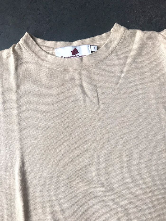 Pull fin beige homme Laurent Cerrer L - photo numéro 2
