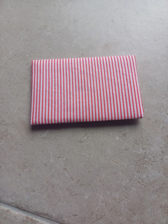 Petite pochette en coton rayée - photo numéro 2