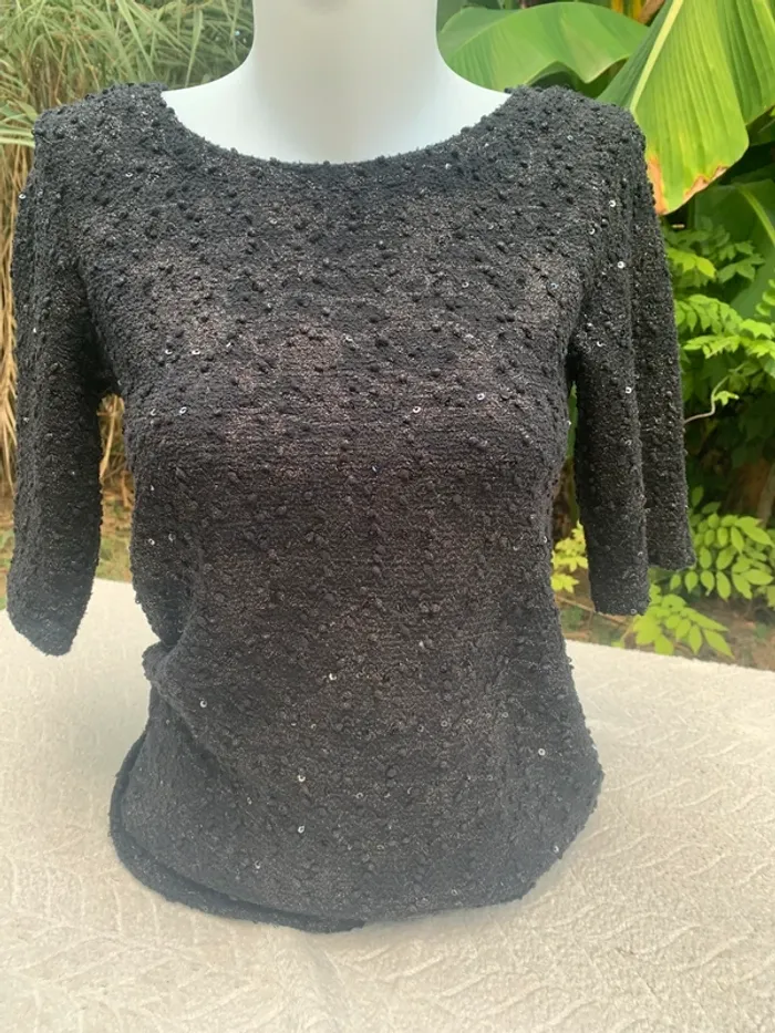 Tee shirt paillettes taille 38 manches courtes - photo numéro 2