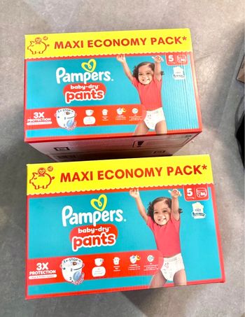 2 MAXI packs Pampers pants 5