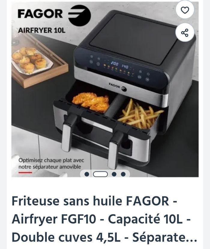 Airfryer fagor 10 litres - photo numéro 6