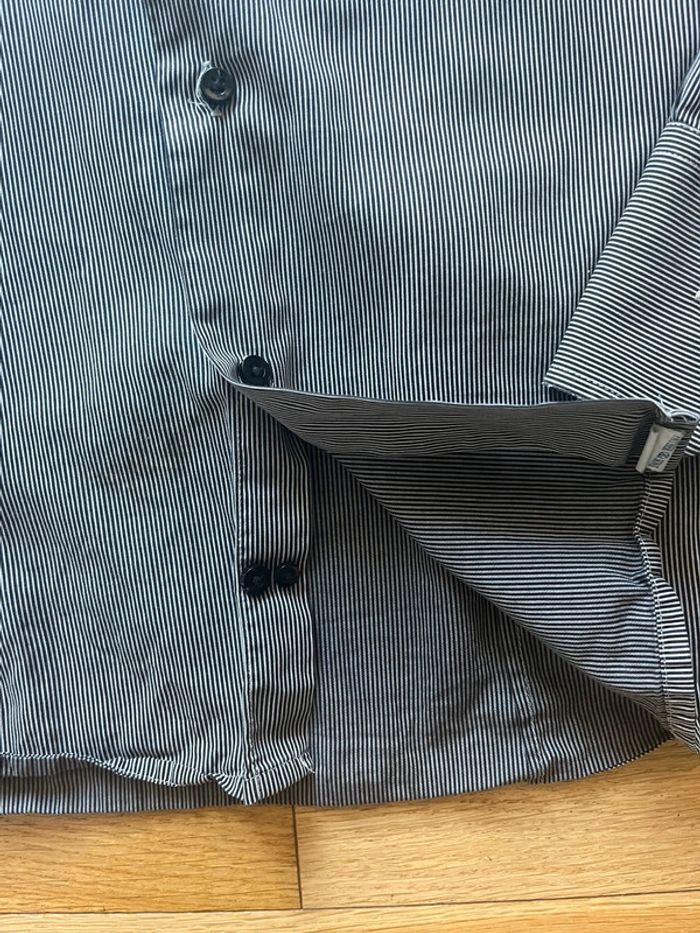 👔 Chemise homme classique 100%% Coton Father & Sons noir et blanc rayé – Taille XL – Très bon état - photo numéro 3