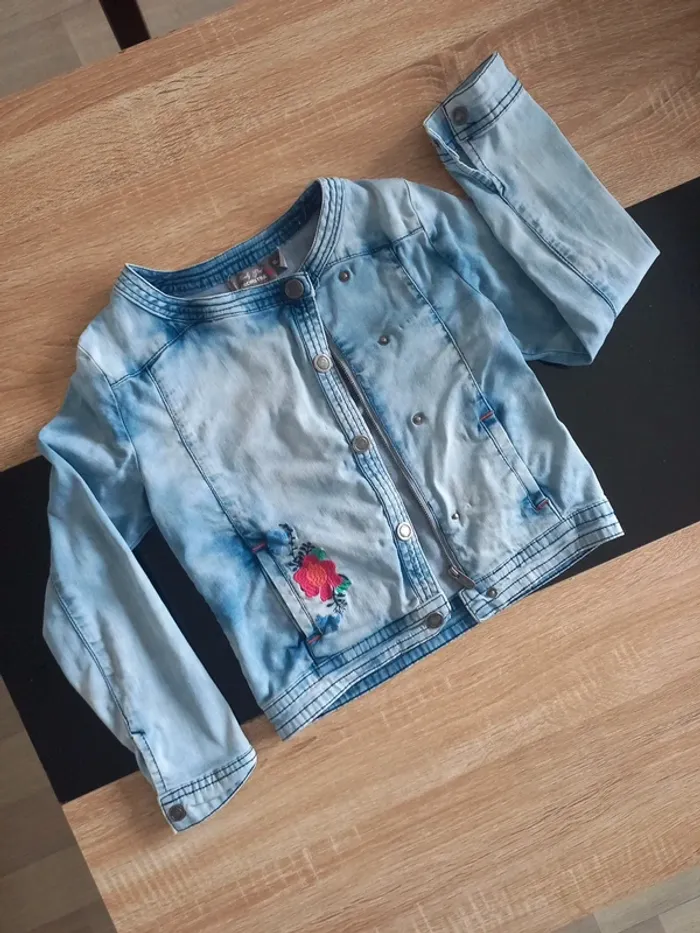 Blouson en jeans fille 10 ans - photo numéro 2