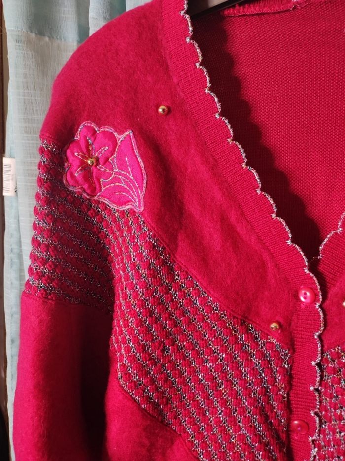 Gilet rouge vintage - photo numéro 4