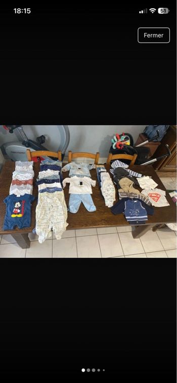 Lot vêtements garçon  1mois 