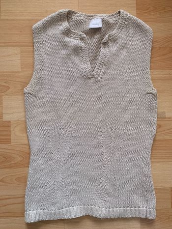 Débardeur en coton beige camaïeu taille 38