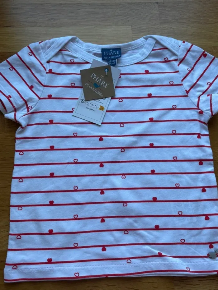 T-shirt MC le phare de la baleine 24 mois fille neuf