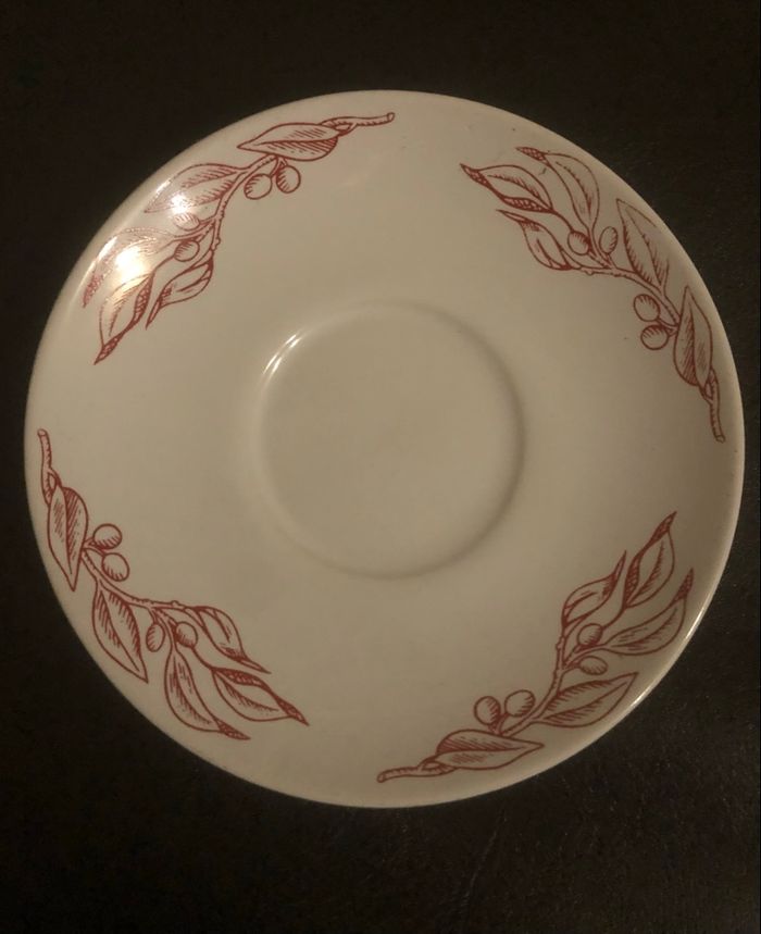 Service à café »CTC Design »blanc et bordeaux - photo numéro 5