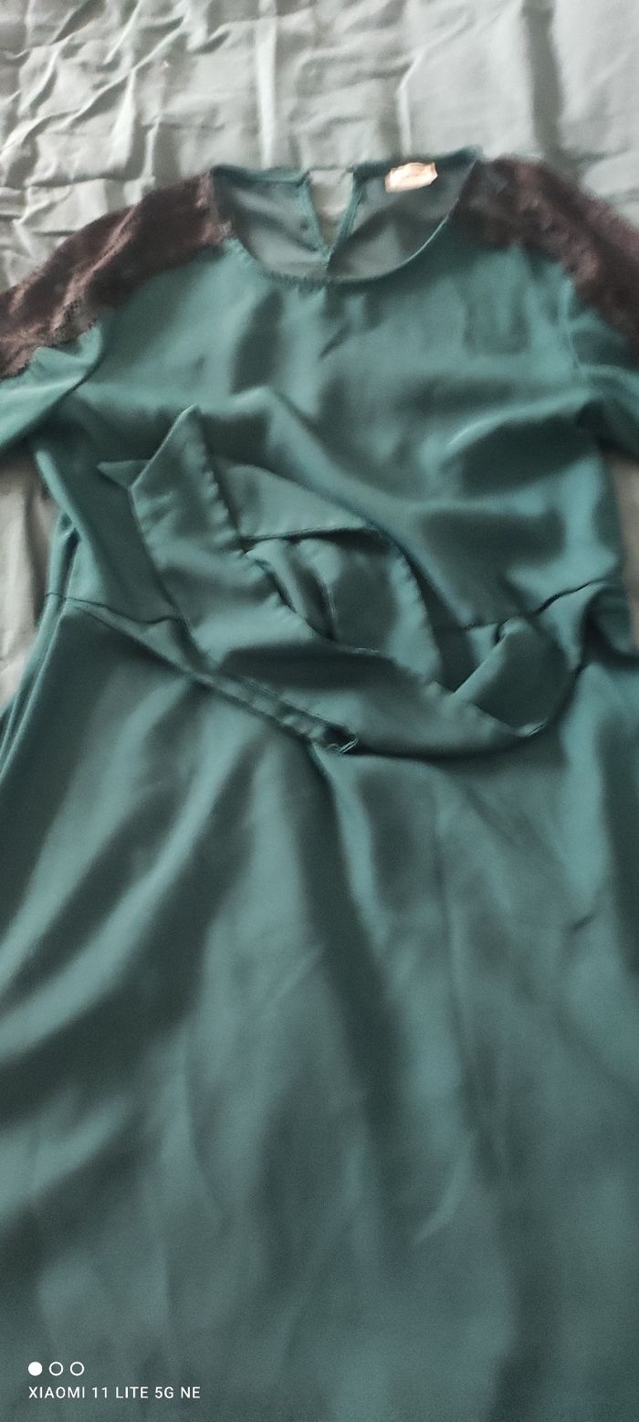 Robe mis longue couleur sapin - photo numéro 3