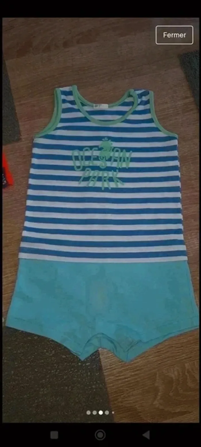 Combinaison Short Benetton Baby - Taille 74 (9-12 mois) - photo numéro 7