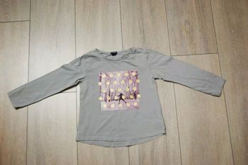Maillot manche gris. 4 ans fille. Kiabi