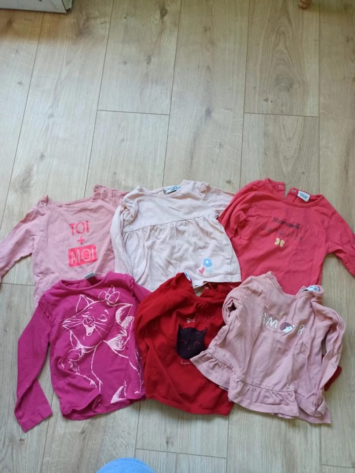 Lot 6 t-shirt manches longues