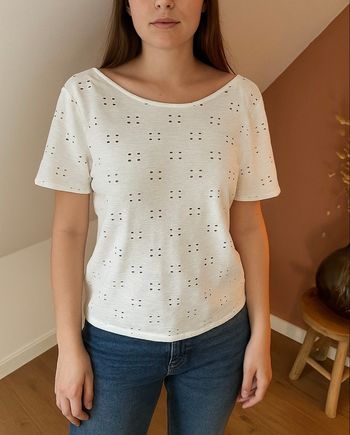 💜 Teeshirt ouvert dans le dos ajourés Kiabi taille 38/40 neuf 💜