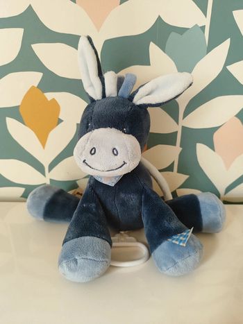Peluche musicale âne Alex Nattou