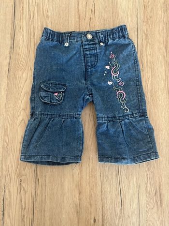 Pantalon jean brodé baby wapi taille 6 mois 67 cm