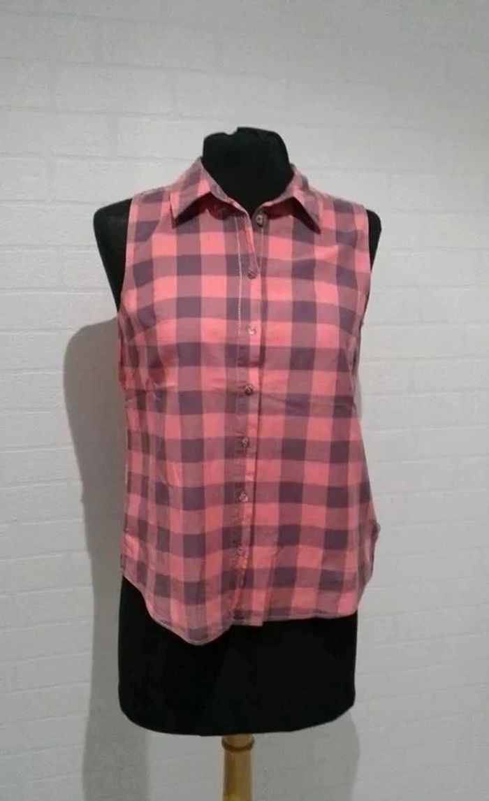 Chemise à carreau sans manche