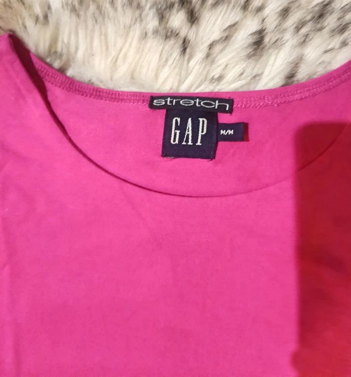 T-shirt près du corps viscose spandex rose fushia Gap - photo numéro 5