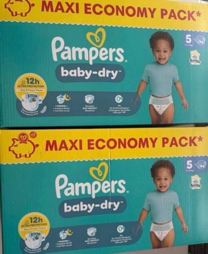 188 couches Pampers baby dry taille 5
