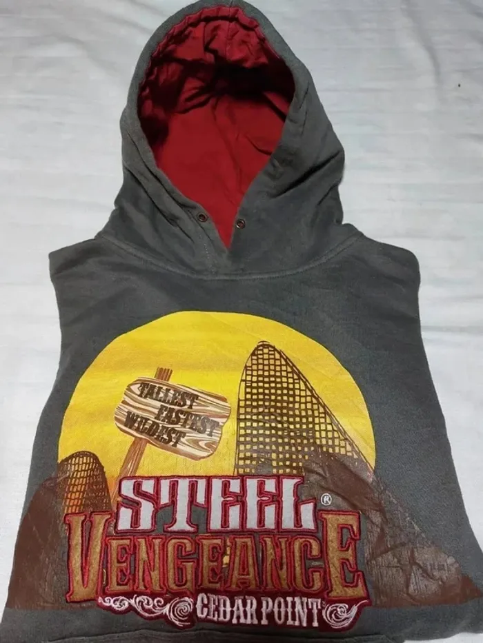 Sweat à capuche mixte Steel Vengeance Cedarpoint Taille M - photo numéro 14