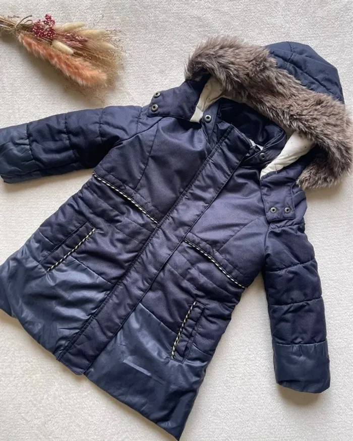 Manteau bleu marine à capuche 4 ans - Catimini - photo numéro 7