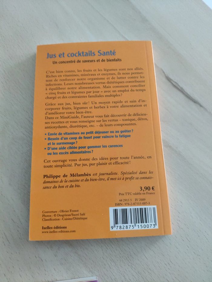 Lot de 3 livres recettes jus et cocktails normaux ou exotiques - photo numéro 3