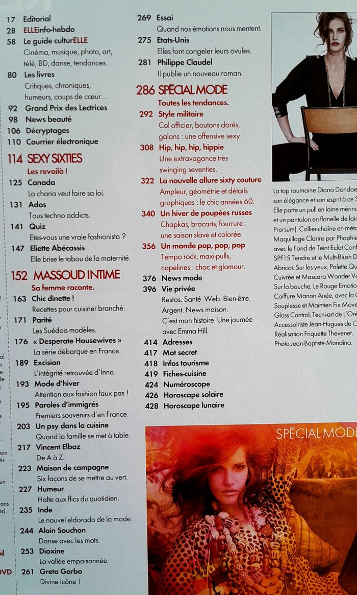 Magazine Elle n°3114 spécial Mode septembre 2005 - photo numéro 4