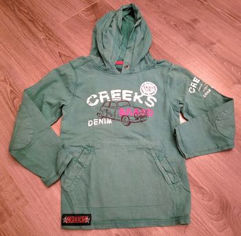 Sweat à capuche Vert Creeks 8 ans