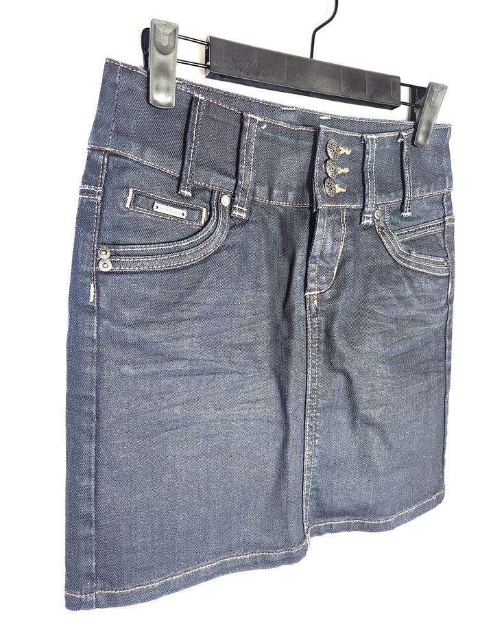 Jupe Courte en Jean Brut Morgan - Taille 34 - photo numéro 2