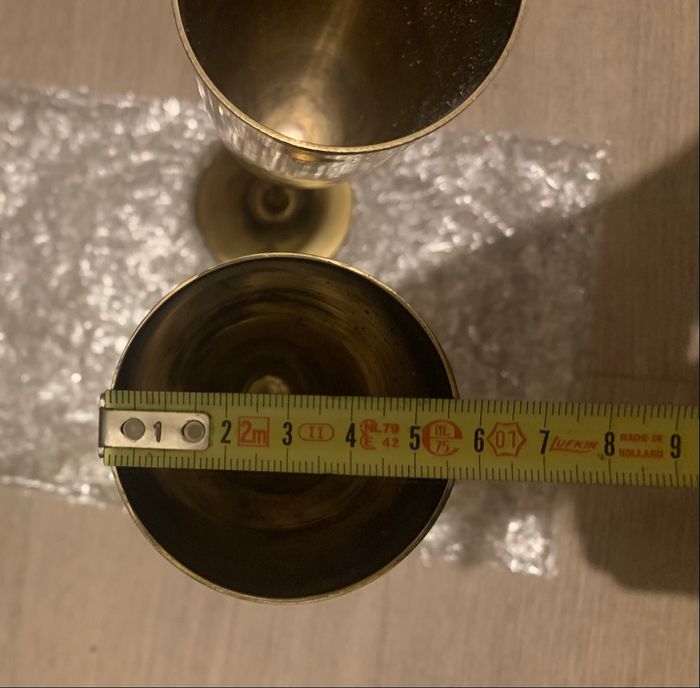 Coupe de mariage ou de baptême /communion en laiton dévisable - photo numéro 2