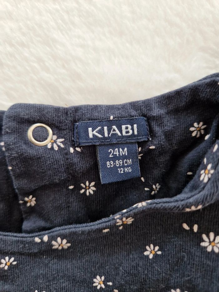 Robe bleu marine motif fleurs - photo numéro 3