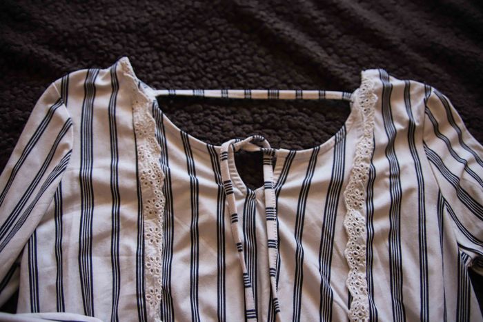 Crop top manche longue rayé - photo numéro 3