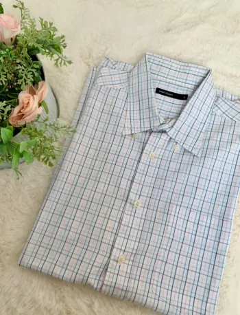 Chemise à carreaux manche courte Homme