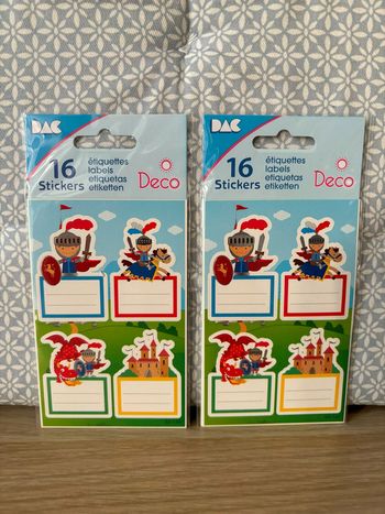 Pack de 32 Etiquettes Scolaires "Chevalier"