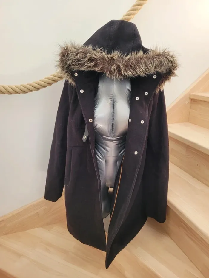 Manteau de grossesse avec fausse fourrure taille 40 - photo numéro 4