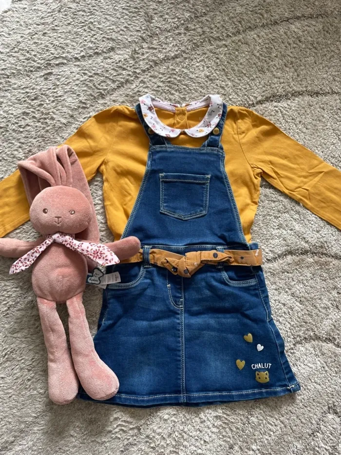 Robe et pull col 24 mois