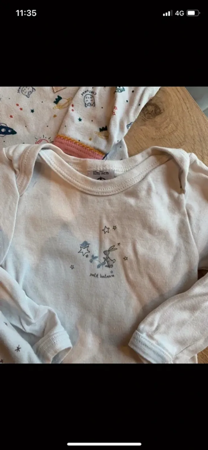 5 bodies manches longues petit bateau taille 12 mois - photo numéro 5