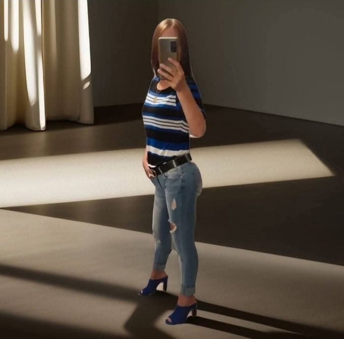 Jean à trou fashion femme - photo numéro 2