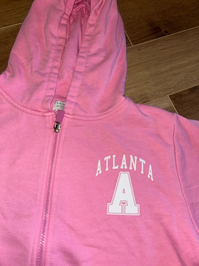 Veste à capuche rose fluo Atlanta Primark - photo numéro 2